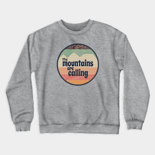 The Mountains are Calling Textured Stripes Crewneck Sweatshirt